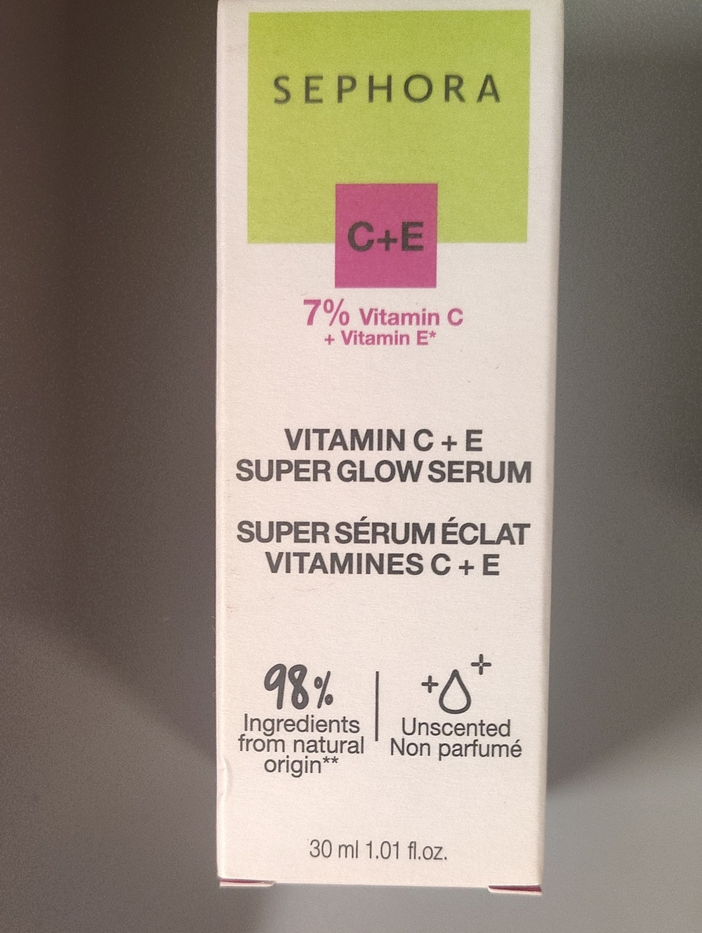 Sephora Vitamin C + E Super Glow Serum – Pink and Lime Green